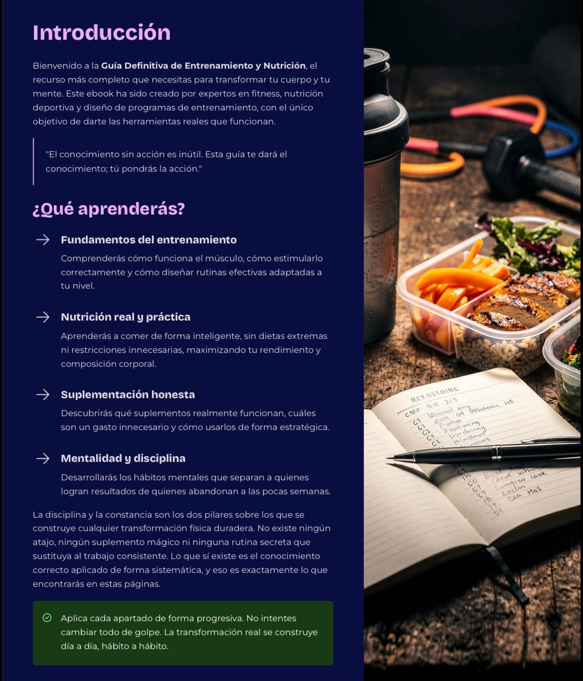 Entrenamiento y nutrición